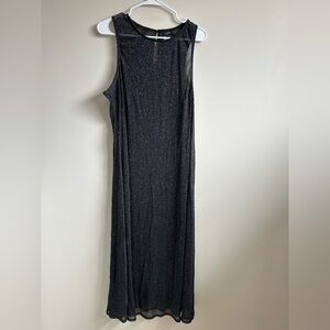 torrid Black Sparkle Sleeveless Tea Length Layering Dress
